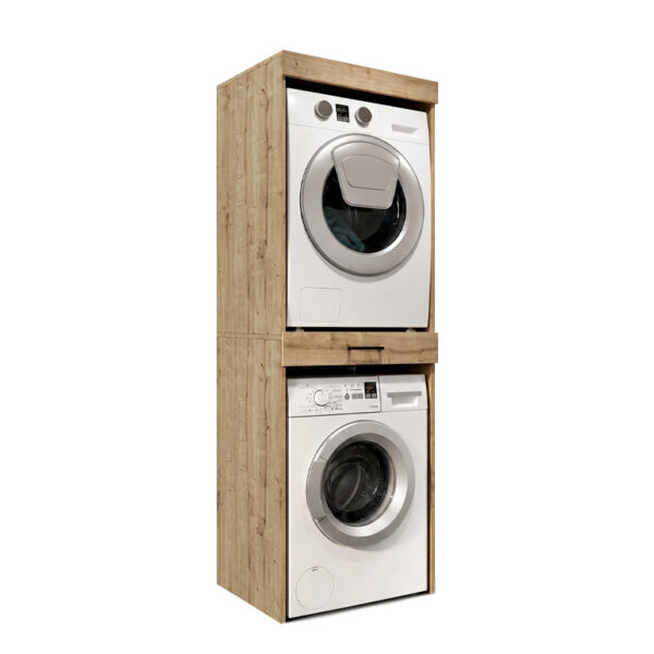 Έπιπλο πλυντηρίου – στεγνωτηρίου Fika Megapap χρώμα sapphire oak 67×61,8×198,5εκ.