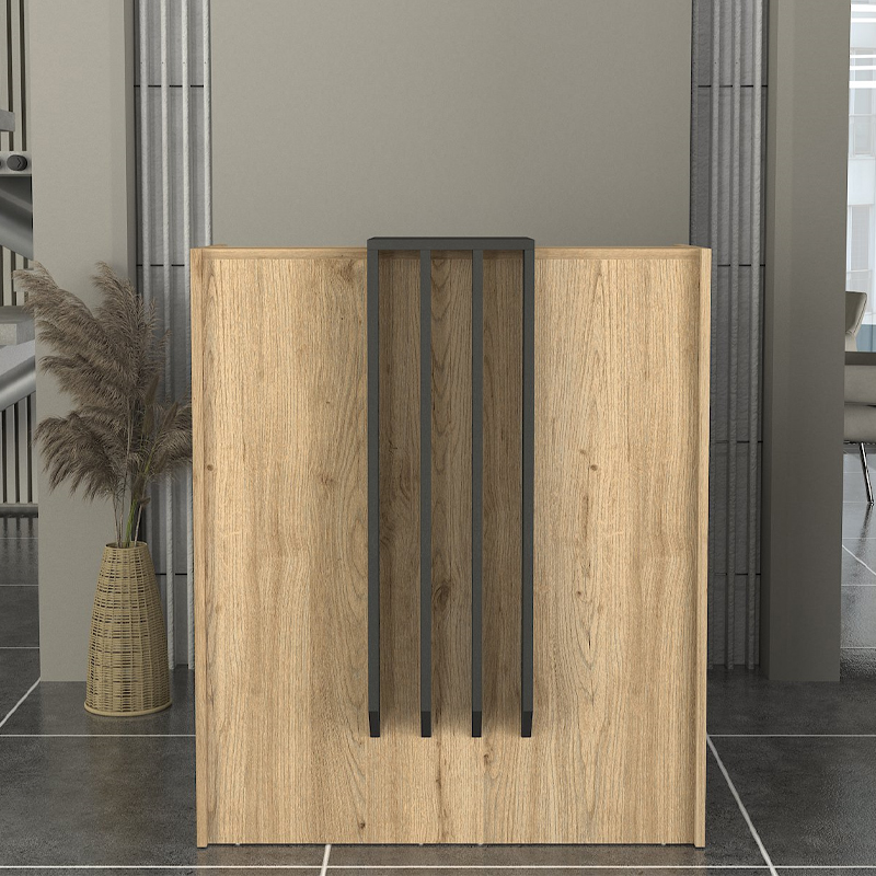 Γραφείο υποδοχής - reception Hola Megapap χρώμα sepet oak - ανθρακί 93,6x45,2x110,3εκ. - Image 4