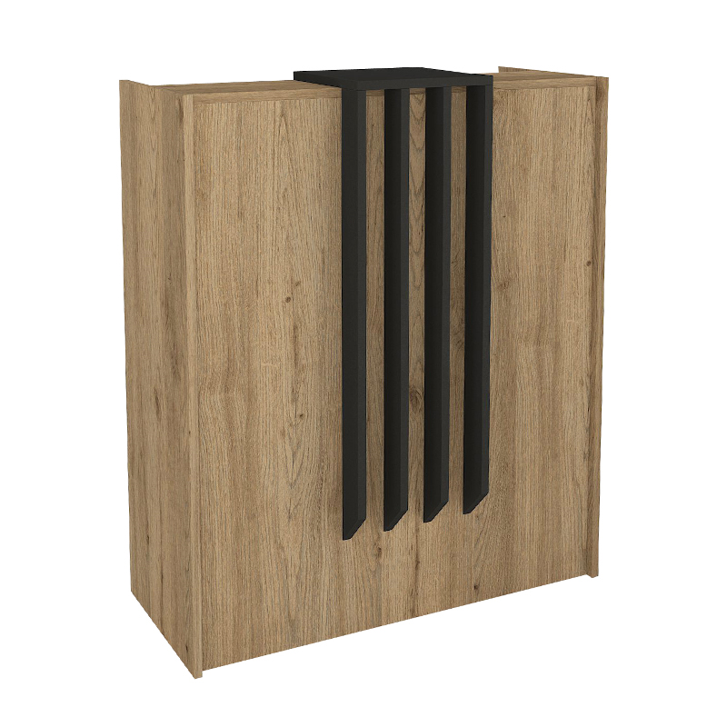 Γραφείο υποδοχής - reception Hola Megapap χρώμα sepet oak - ανθρακί 93,6x45,2x110,3εκ. - Image 8