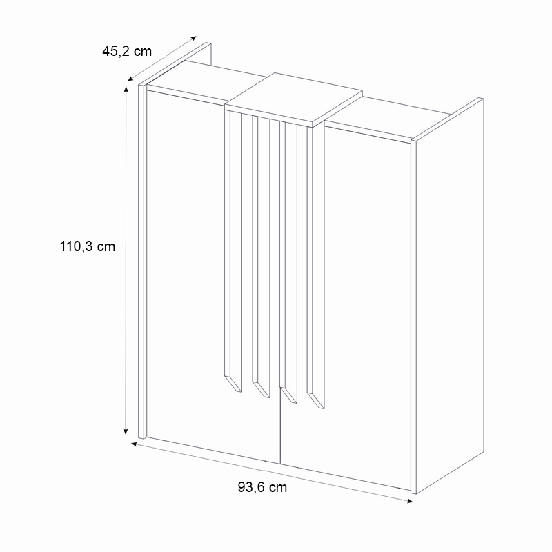 Γραφείο υποδοχής - reception Hola Megapap χρώμα sepet oak - ανθρακί 93,6x45,2x110,3εκ. - Image 10