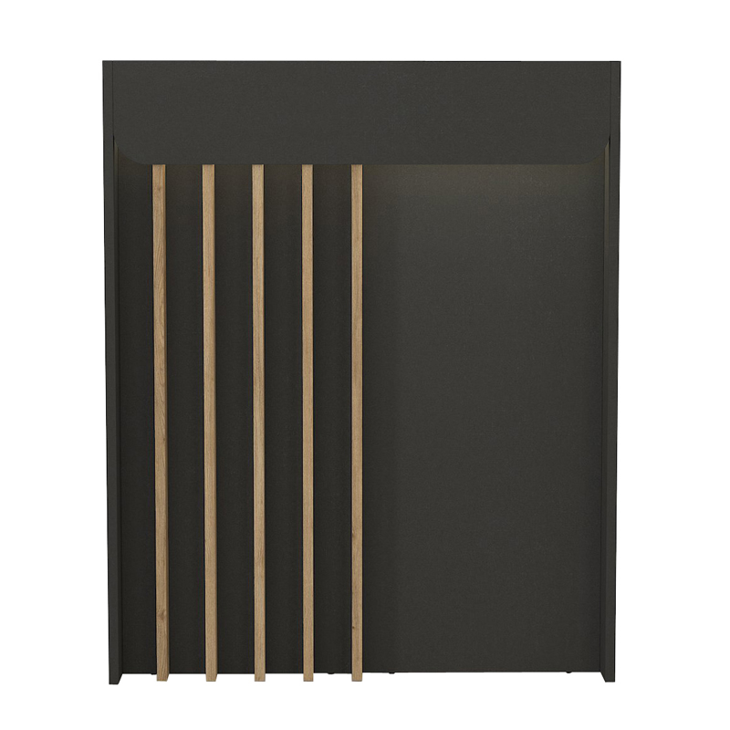 Γραφείο υποδοχής - reception Karibu Megapap με LED χρώμα ανθρακί - sepet oak 90x40x100εκ. - Image 5