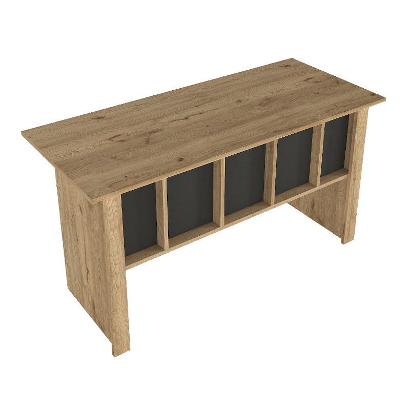 Γραφείο εργασίας Nika Megapap χρώμα sepet oak - ανθρακί 140x60x75εκ. - Image 6