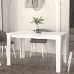 Τραπέζι Darlen Megapap χρώμα λευκό 125x72x74εκ.