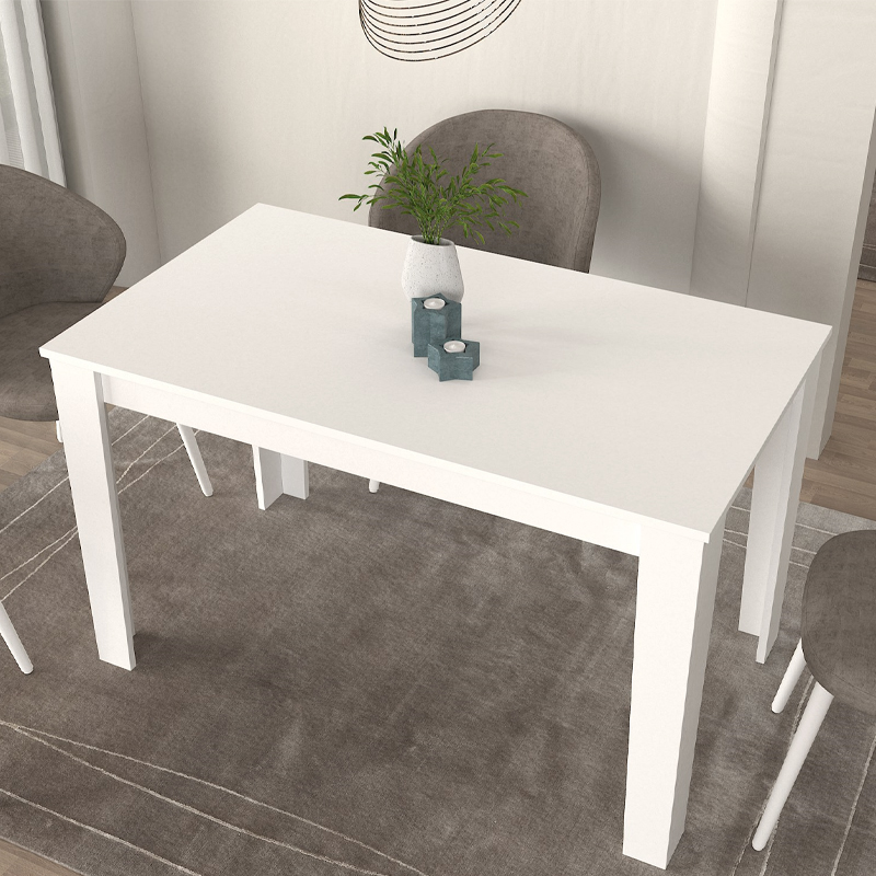 Τραπέζι Darlen Megapap χρώμα λευκό 125x72x74εκ. - Image 2