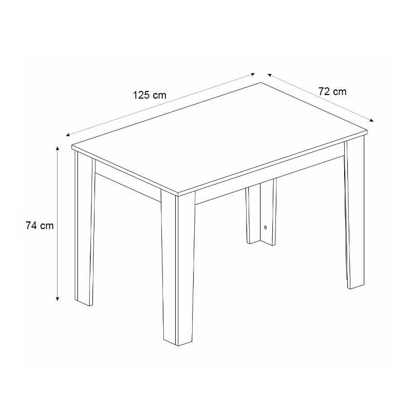 Τραπέζι Darlen Megapap χρώμα λευκό εφέ μαρμάρου 125x72x74εκ. - Image 9