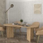 Τραπέζι Cortado Megapap χρώμα sapphire oak 200x90x74εκ.