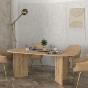 Τραπέζι Cortado Megapap χρώμα sapphire oak 200x90x74εκ.
