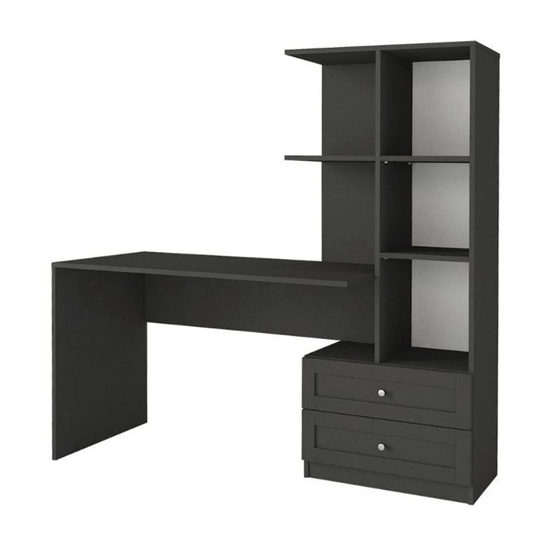 Γραφείο εργασίας Mantra Megapap χρώμα ανθρακί 150x60x152εκ. - Image 5