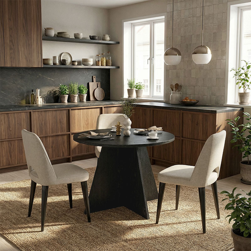 Τραπέζι Tailor Megapap χρώμα sencron black Ø100x75,7εκ. - Image 3