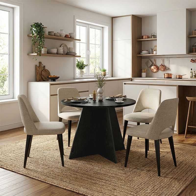 Τραπέζι Tailor Megapap χρώμα sencron black Ø100x75,7εκ. - Image 4