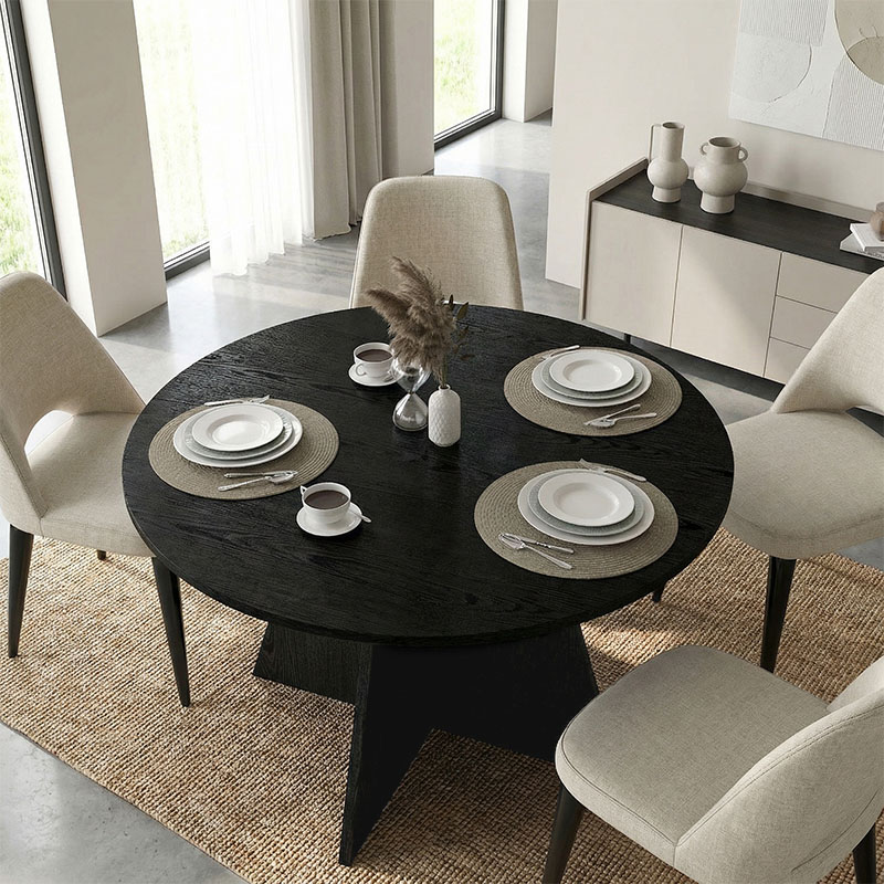 Τραπέζι Tailor Megapap χρώμα sencron black Ø120x75,7εκ. - Image 2