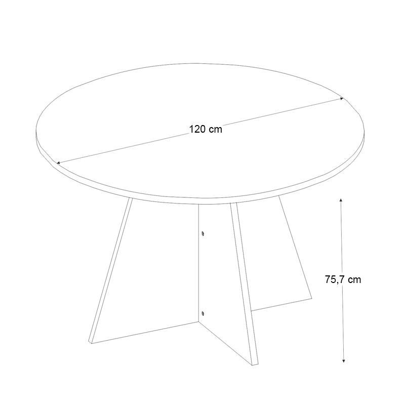 Τραπέζι Tailor Megapap χρώμα sencron black Ø120x75,7εκ. - Image 7