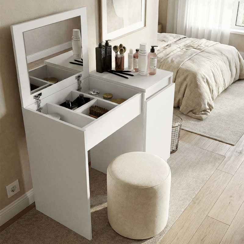 Τουαλέτα με καθρέπτη Huma Megapap χρώμα λευκό 90x45x118,2εκ. - Image 4