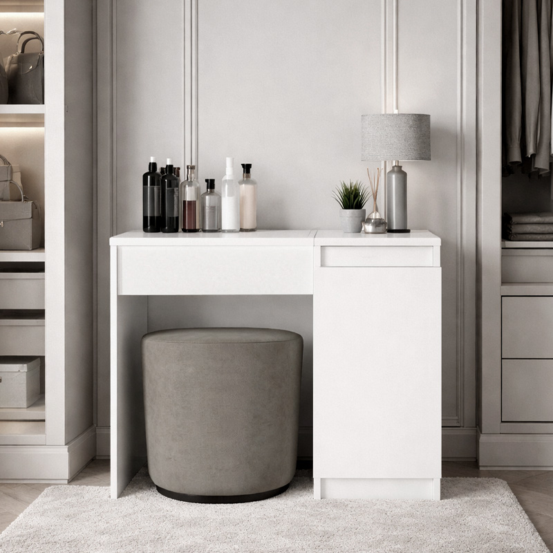 Τουαλέτα με καθρέπτη Huma Megapap χρώμα λευκό 90x45x118,2εκ. - Image 5