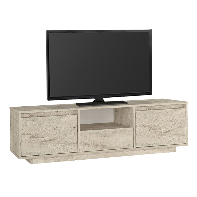Έπιπλο τηλεόρασης Lumbera Megapap χρώμα travertine 160x29,5x42εκ. - Image 8