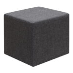 Σκαμπώ Linda Megapap υφασμάτινο χρώμα ανθρακί 40x40x40εκ.
