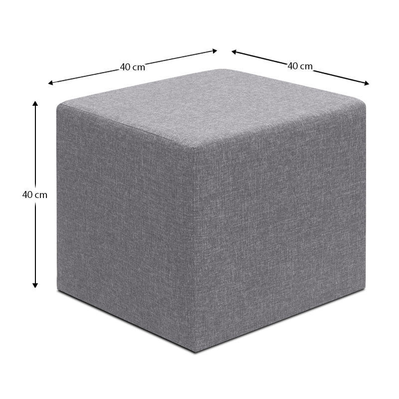 Σκαμπώ Linda Megapap υφασμάτινο χρώμα γκρι 40x40x40εκ. - Image 4