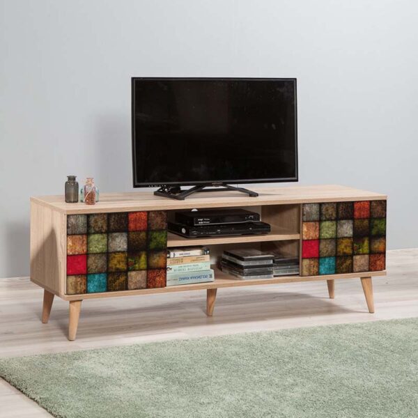 Έπιπλο τηλεόρασης Soho Megapap χρώμα sonoma 140x40x50 εκ.