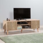Έπιπλο τηλεόρασης Soho Megapap χρώμα sonoma 140x40x50 εκ.