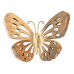 Διακοσμητικό τοίχου Butterfly Megapap μεταλλικό χρώμα χρυσό 29×32εκ.