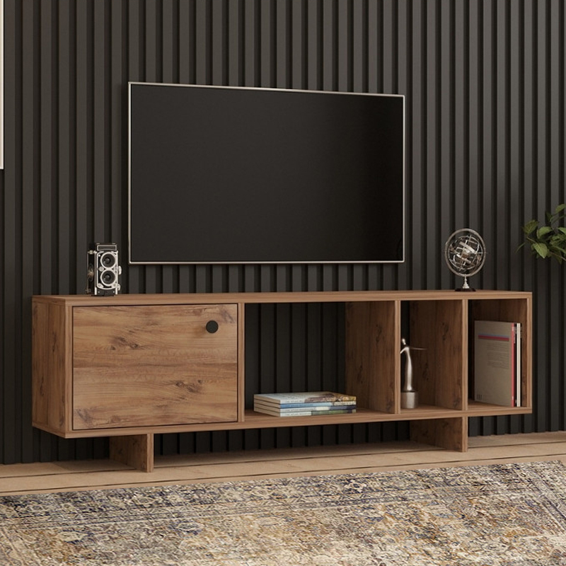 Έπιπλο τηλεόρασης Folsom Megapap χρώμα atlantic pine 140×29,9×45εκ.