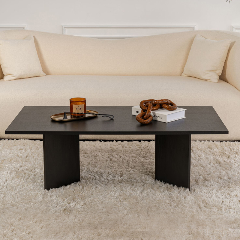 Τραπεζάκι σαλονιού Sabin Megapap χρώμα black wood 119x60x40εκ. - Image 3