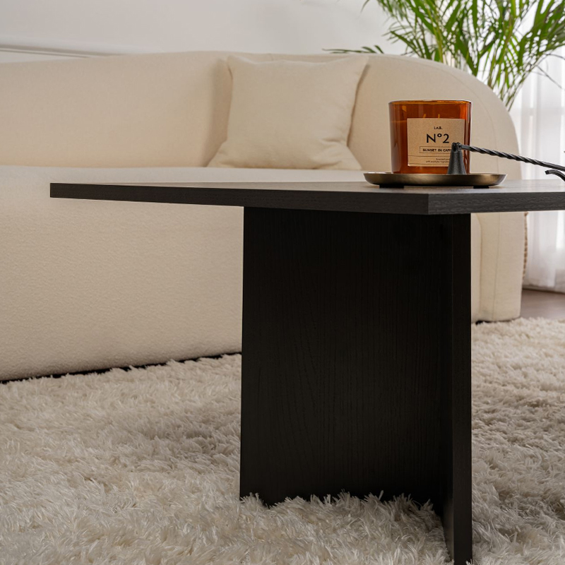 Τραπεζάκι σαλονιού Sabin Megapap χρώμα black wood 119x60x40εκ. - Image 4