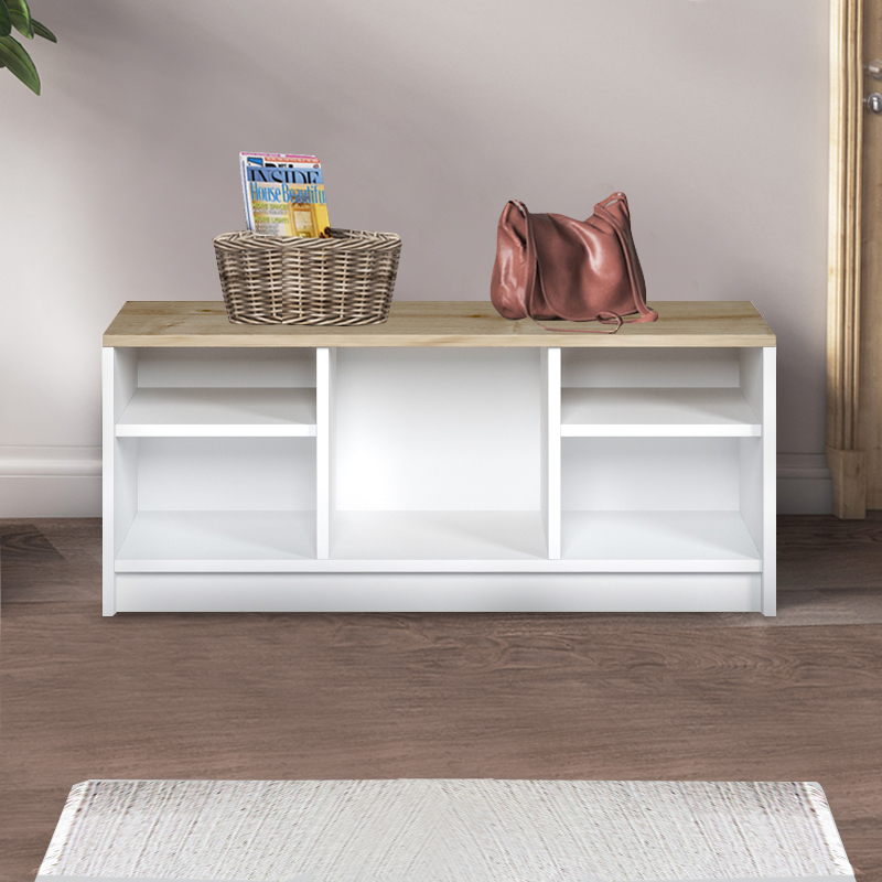 Παπουτσοθήκη London Megapap χρώμα λευκό - sapphire oak 100x35x40εκ. - Image 2