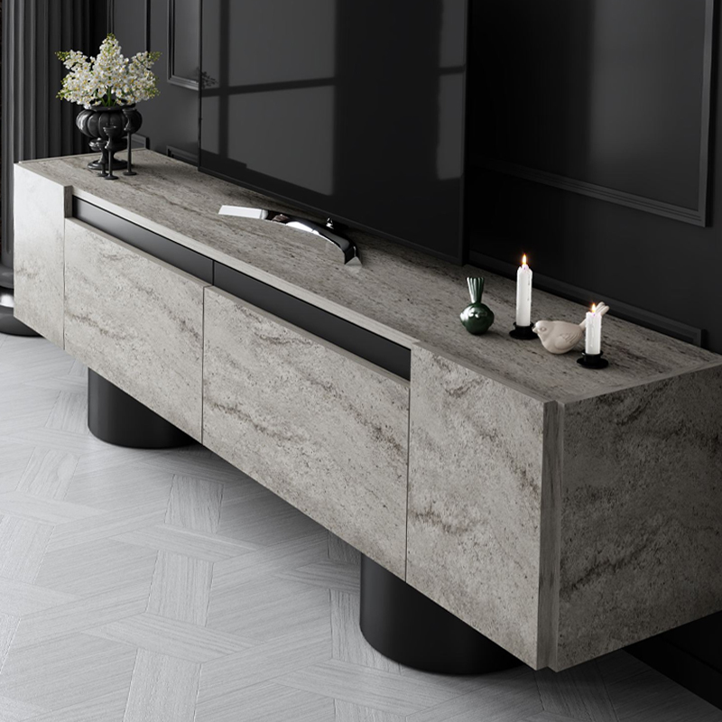 Έπιπλο τηλεόρασης Haven Megapap χρώμα travertine 180x30x50εκ. - Image 2