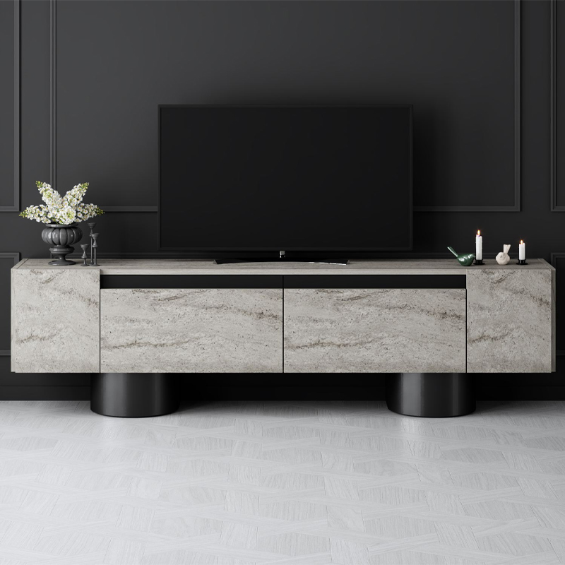 Έπιπλο τηλεόρασης Haven Megapap χρώμα travertine 180x30x50εκ. - Image 4