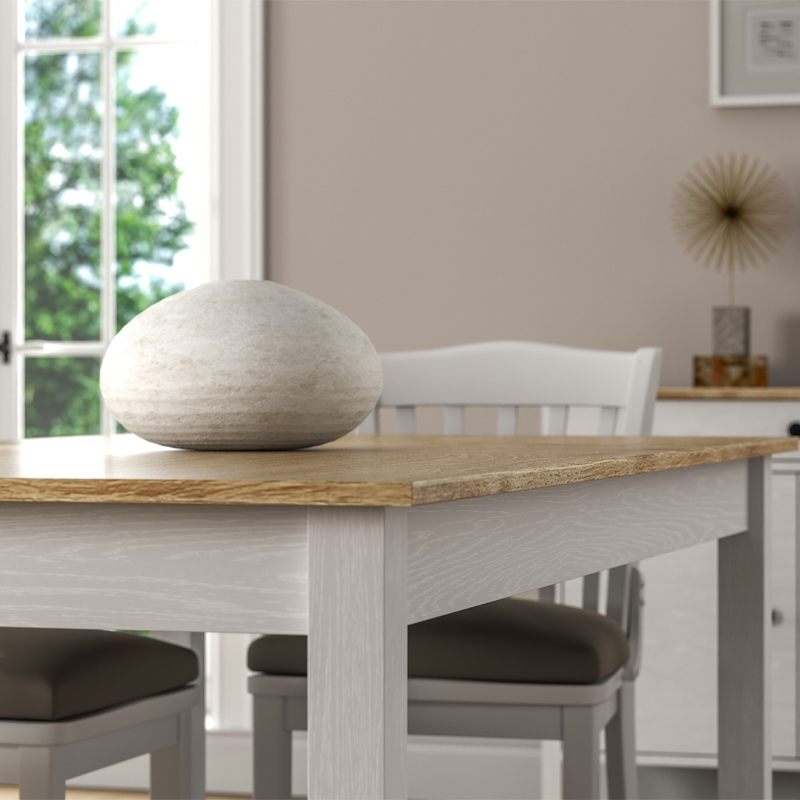 Τραπέζι Fira Megapap χρώμα λευκό - φυσικό οξιάς 180x90x78εκ. - Image 6