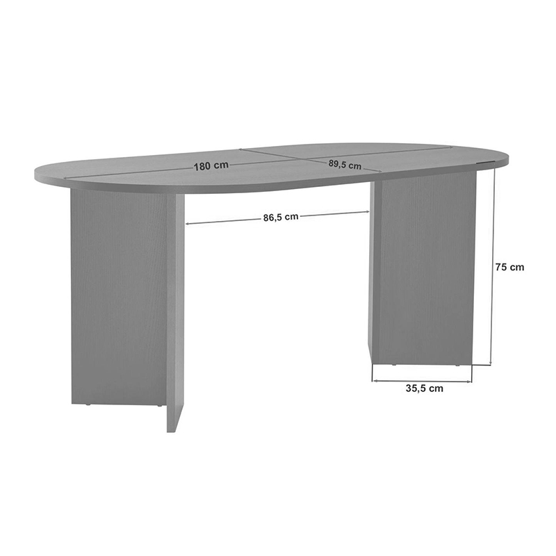 Τραπέζι Sablin Megapap χρώμα travertine 180x89,5x75εκ. - Image 6