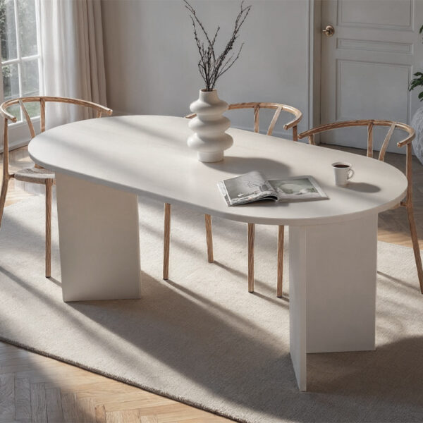 Τραπέζι Sablin Megapap χρώμα λευκό 180×89,5×75εκ.