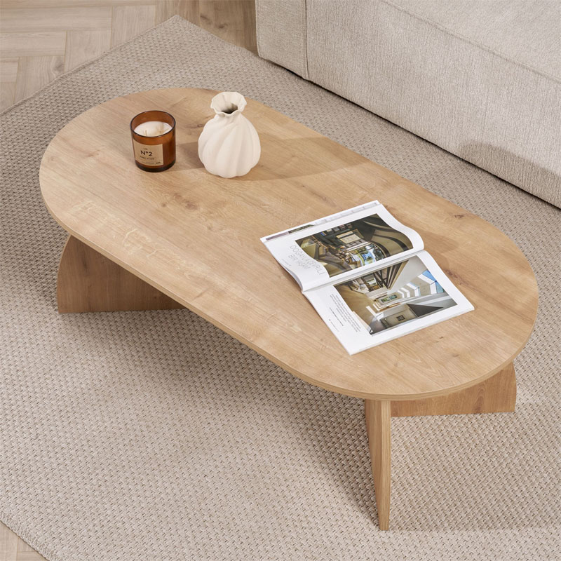 Τραπεζάκι σαλονιού Melina Megapap χρώμα sapphire oak 120x60x40εκ. - Image 2