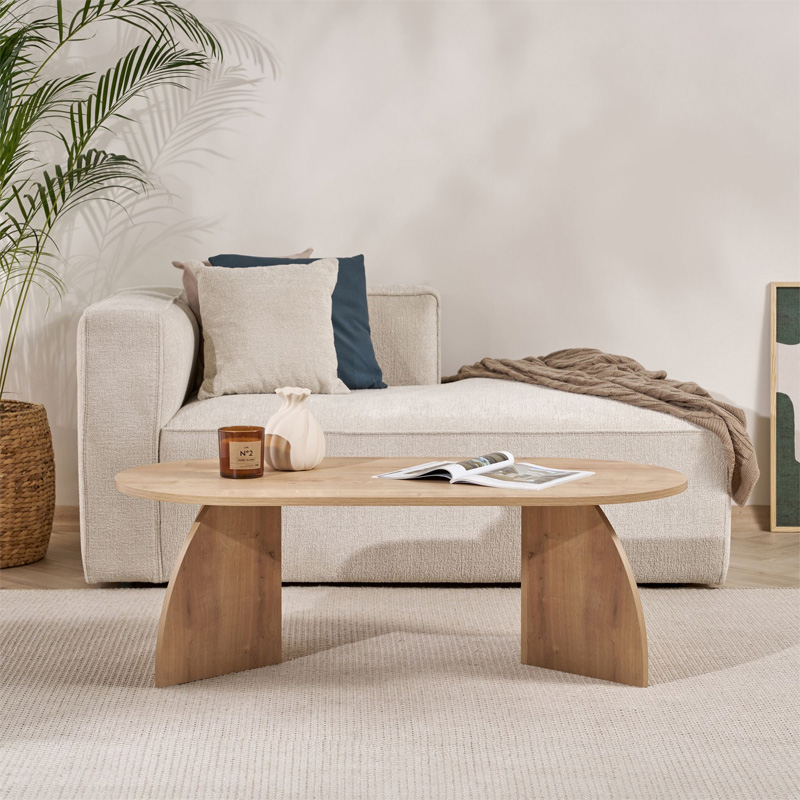 Τραπεζάκι σαλονιού Melina Megapap χρώμα sapphire oak 120x60x40εκ. - Image 3