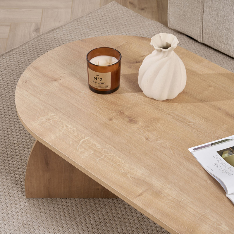 Τραπεζάκι σαλονιού Melina Megapap χρώμα sapphire oak 120x60x40εκ. - Image 4