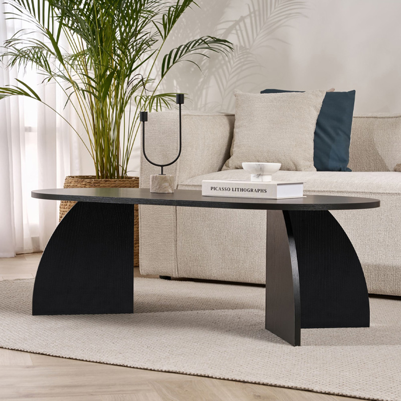 Τραπεζάκι σαλονιού Melina Megapap χρώμα black wood 120x60x40εκ. - Image 5