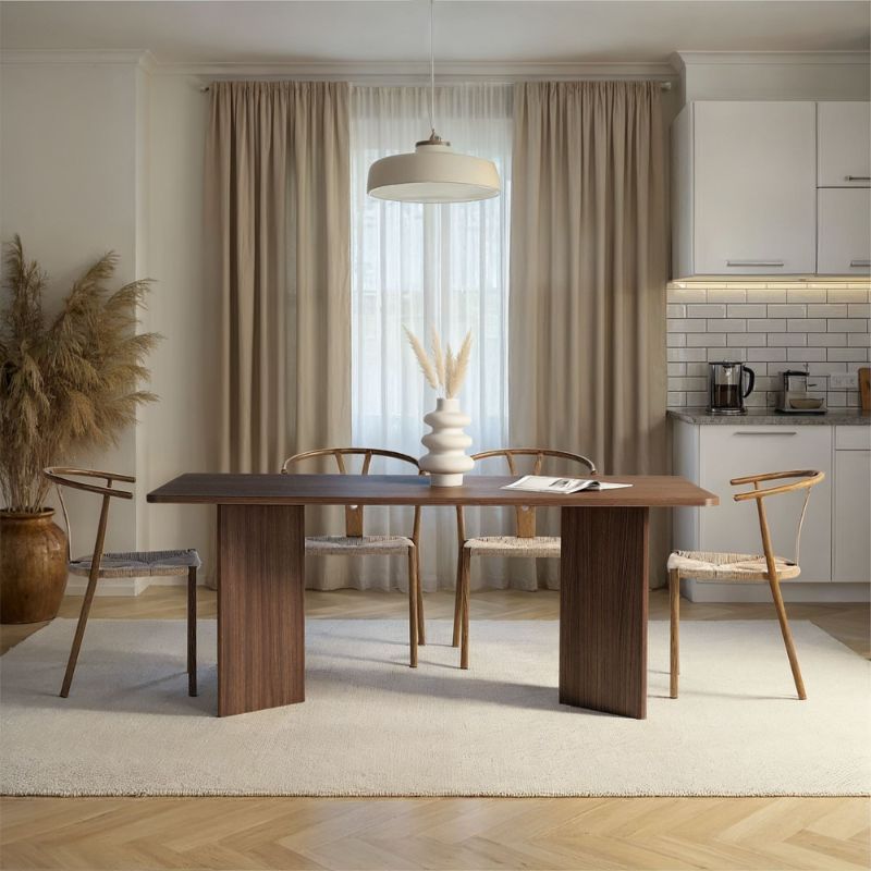 Τραπέζι Linza Megapap χρώμα καρυδί 180x90x75εκ. - Image 2