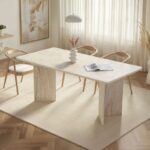 Τραπέζι Linza Megapap χρώμα travertine 180x90x75εκ.