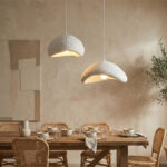 Φωτιστικό οροφής Luna Megapap E27 fiberglass δίφωτο χρώμα λευκό Ø70×115εκ.