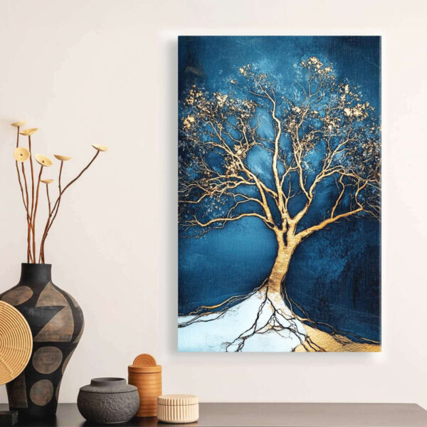 Πίνακας σε καμβά “Golden Tree” Megapap ψηφιακής εκτύπωσης 70x100x3εκ.
