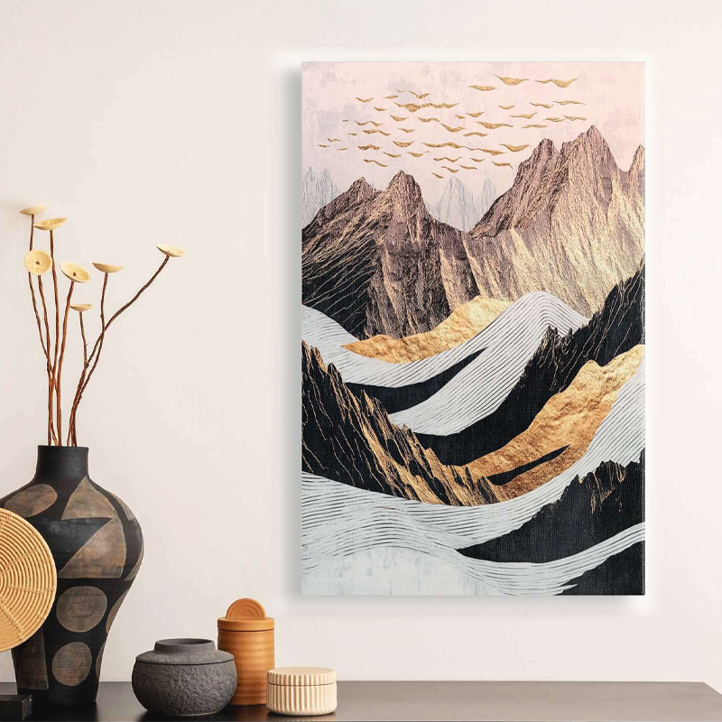 Πίνακας σε καμβά “Abstract Mountain” Megapap ψηφιακής εκτύπωσης 70x100x3εκ.