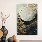 Πίνακας σε καμβά “Golden Moon” Megapap ψηφιακής εκτύπωσης 70x100x3εκ.