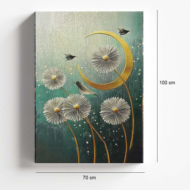 Πίνακας σε καμβά "Wildflowers" Megapap ψηφιακής εκτύπωσης 70x100x3εκ. - Image 4
