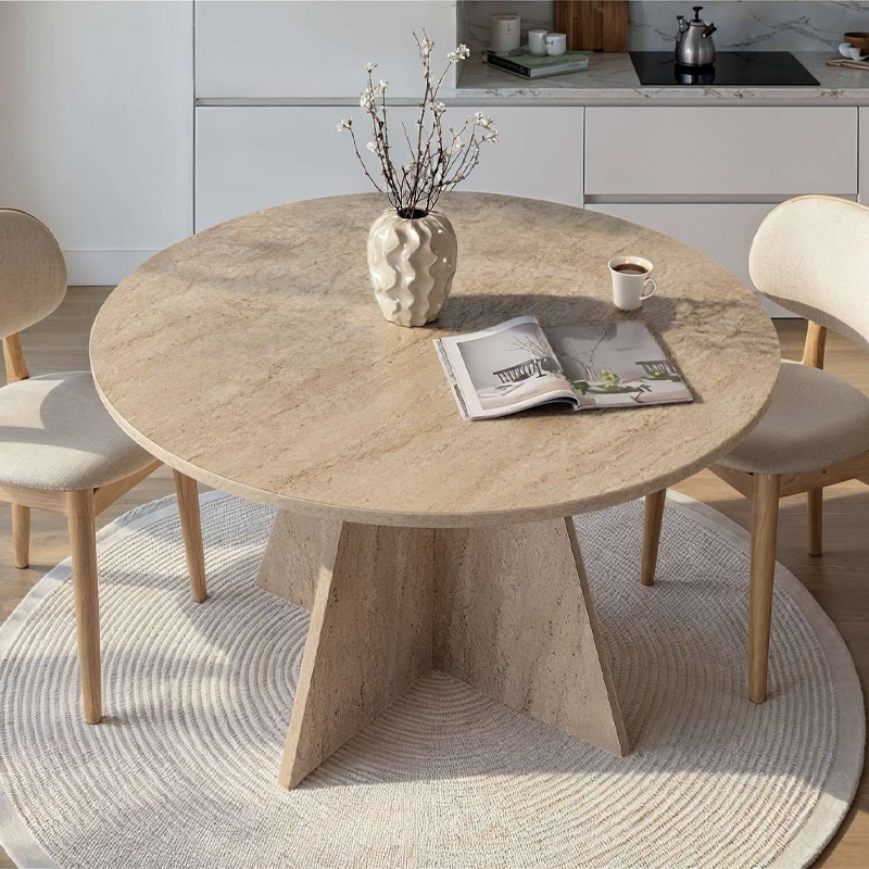 Τραπέζι Virela Megapap χρώμα travertine Ø120x75εκ. - Image 2