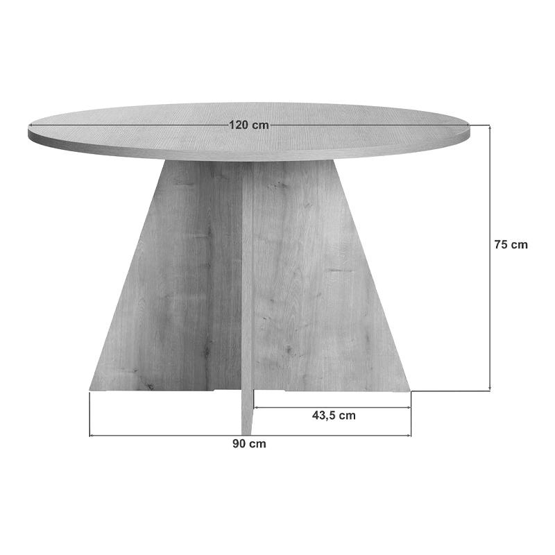 Τραπέζι Virela Megapap χρώμα καρυδί Ø120x75εκ. - Image 8