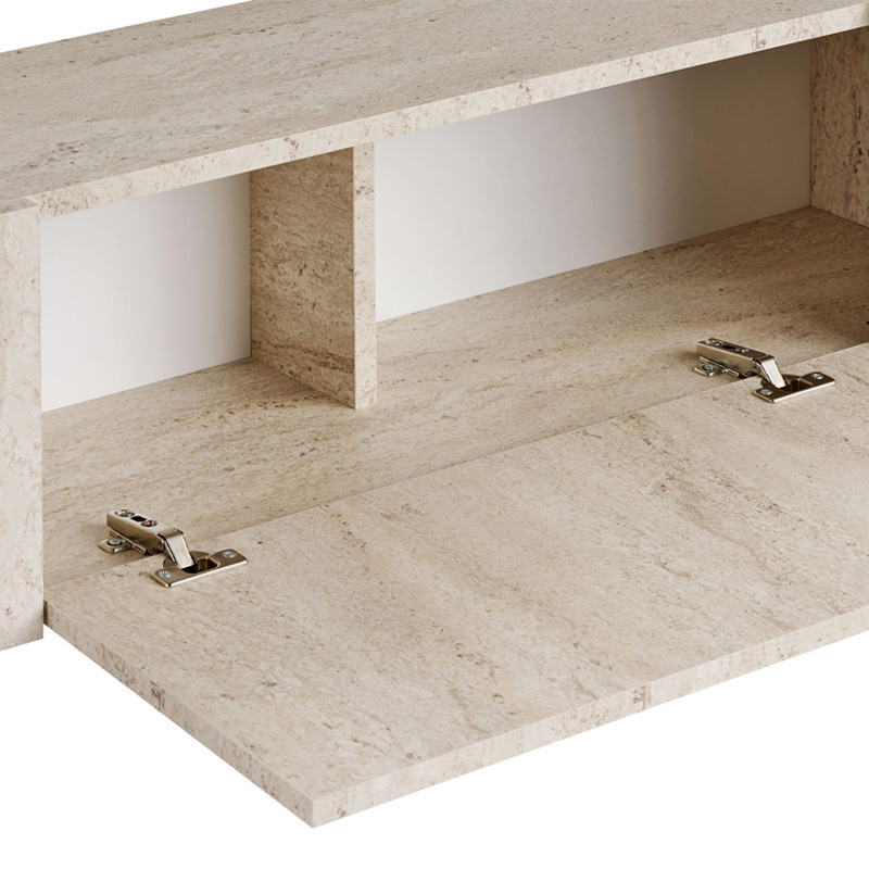 Έπιπλο τηλεόρασης Nexus Megapap χρώμα travertine - χρυσό 180x30x45,5εκ. - Image 4