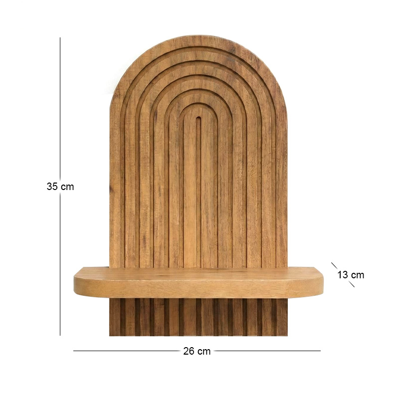 Ραφιέρα τοίχου Artwill Megapap Mdf χρώμα oak 26x13x35εκ. - Image 5