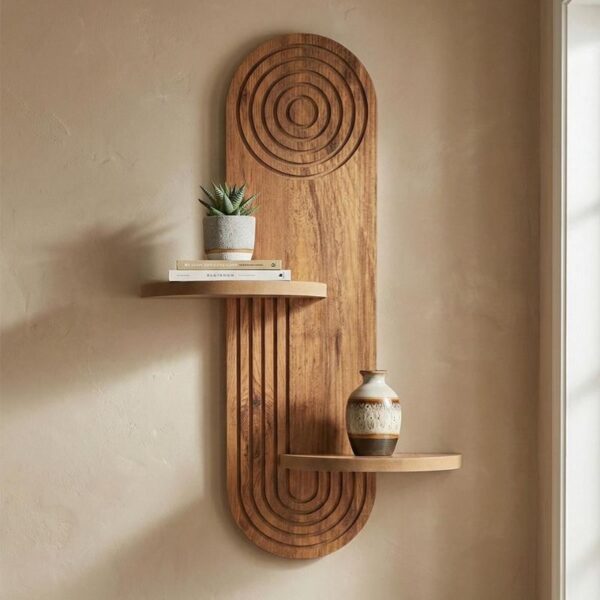 Ραφιέρα τοίχου Artwill Megapap Mdf χρώμα oak 46x13x70εκ.