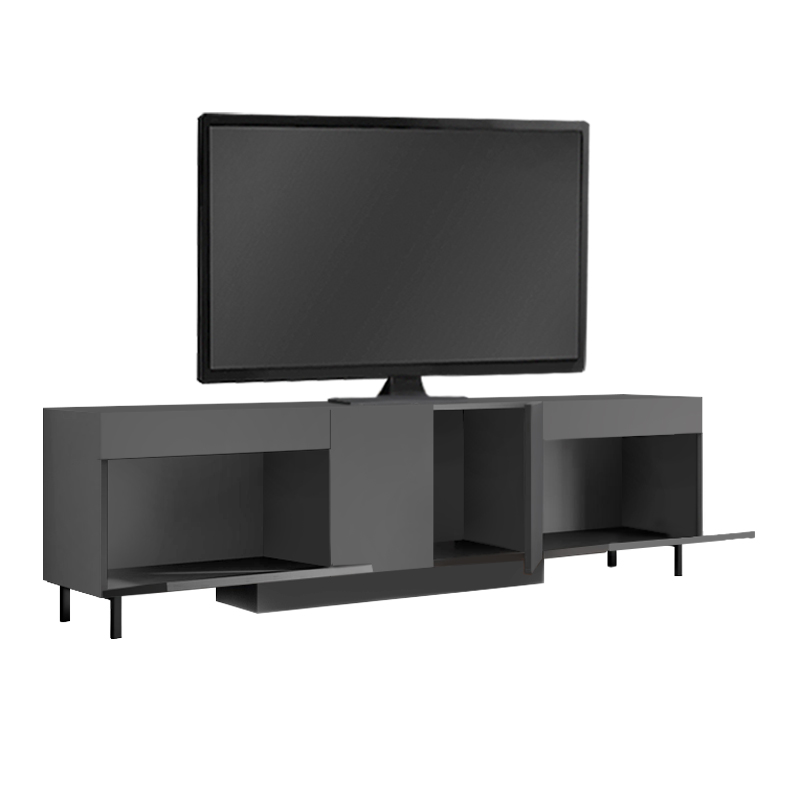 Έπιπλο τηλεόρασης Arlen Megapap με Led Rgb χρώμα ανθρακί 180x32x50εκ. - Image 4
